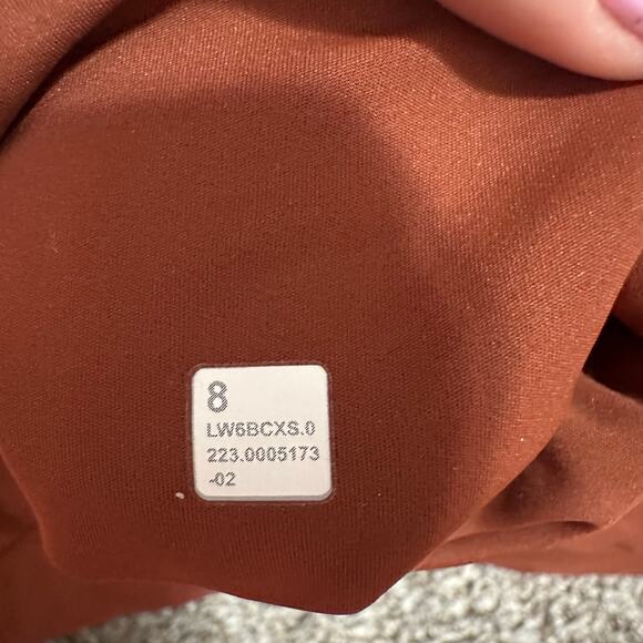 LULULEMON Women's Fast and Free High-Rise Crop 23" Size 8 In Dark Terracotta - Picture 4 of 13